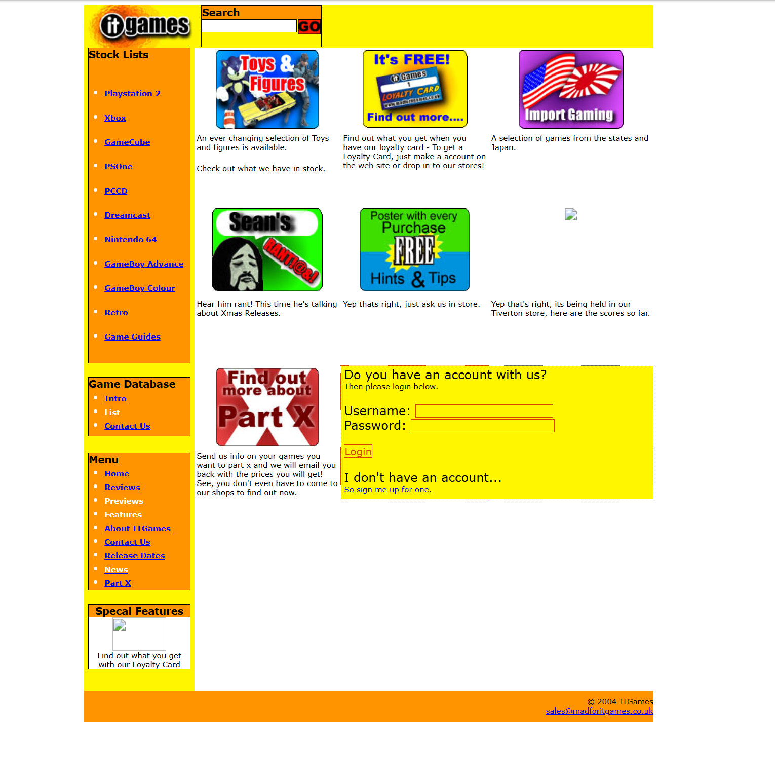 IT Games Website (2003) preview
