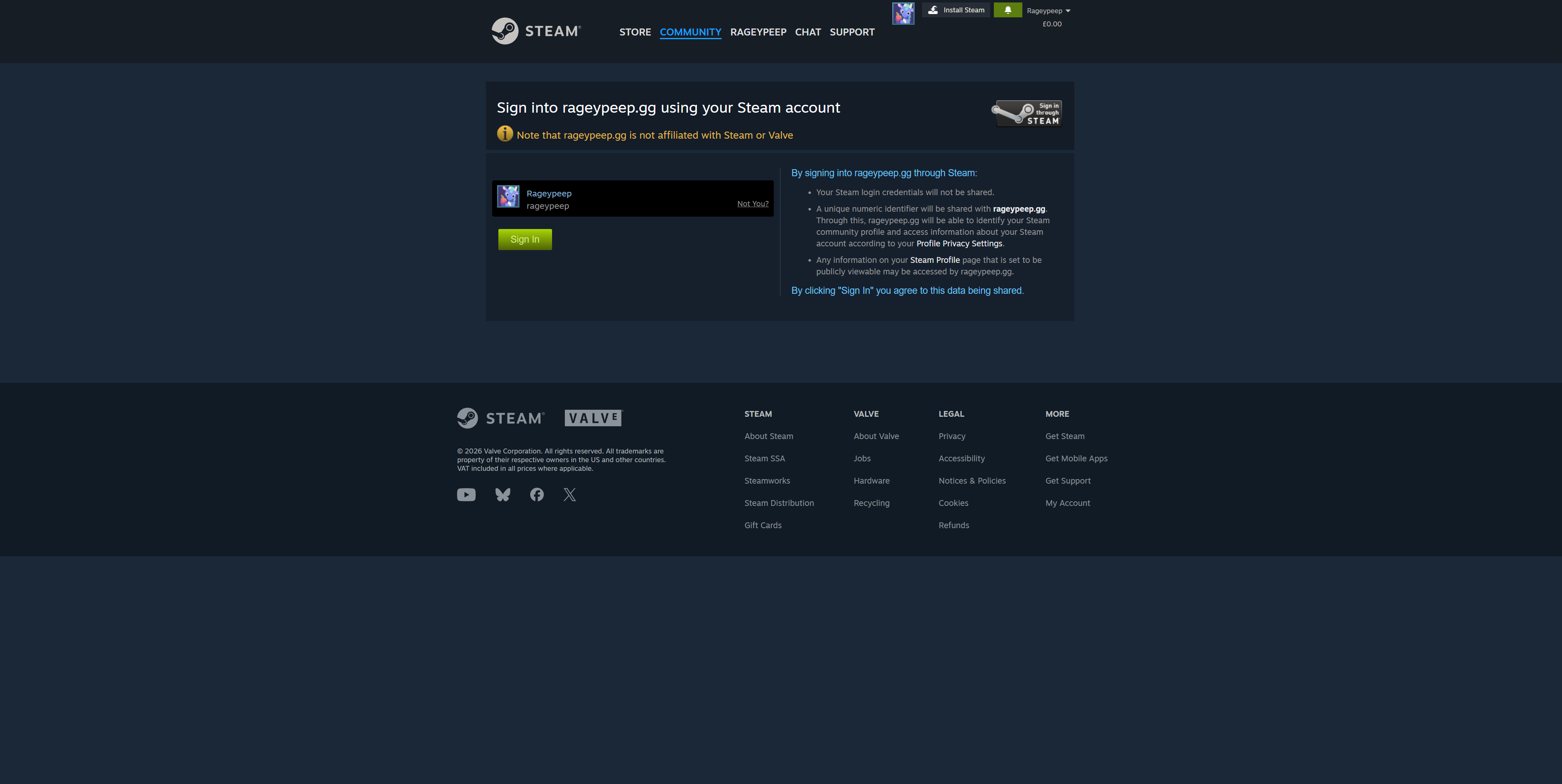 01 — Login via Steam
