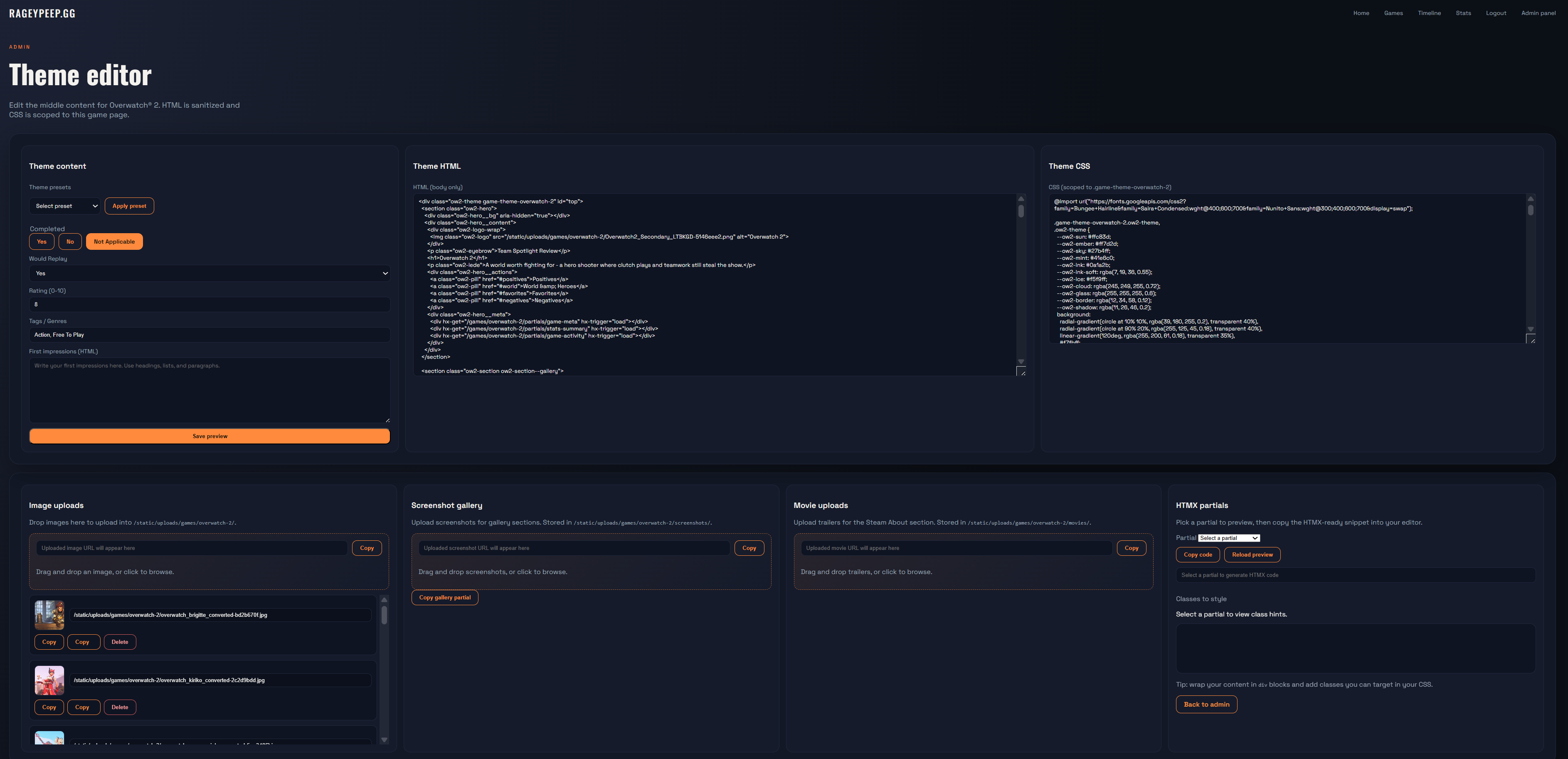 04 — The Theme Editor